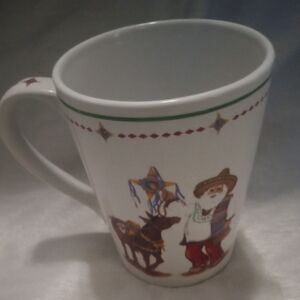 Holiday Market White Mug with Festive Design
